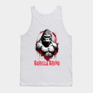 Fierce Silverback Gorilla Grind Distressed Design Tank Top